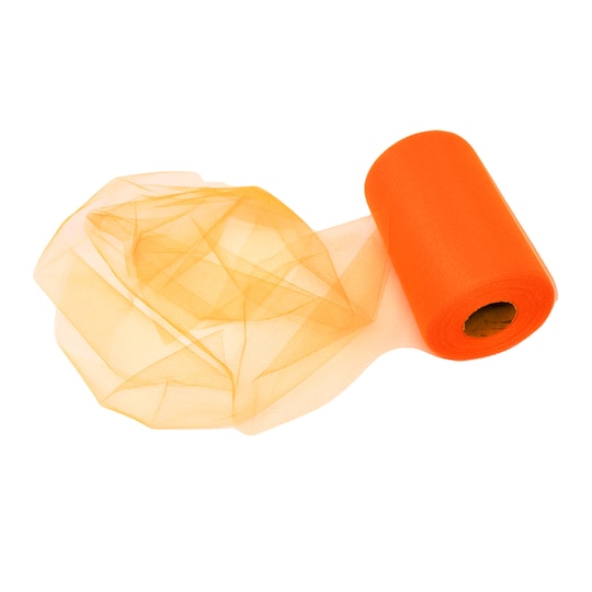 SINGER® Orange Tulle Fabric Roll, 6" x 100yd.